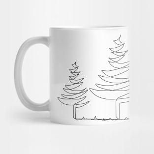 Single line trees Mug